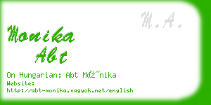 monika abt business card